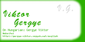 viktor gergye business card